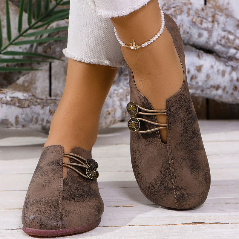 ✨ 🥿Women's 2025 New Soft Synthetic Leather Flat Shoes