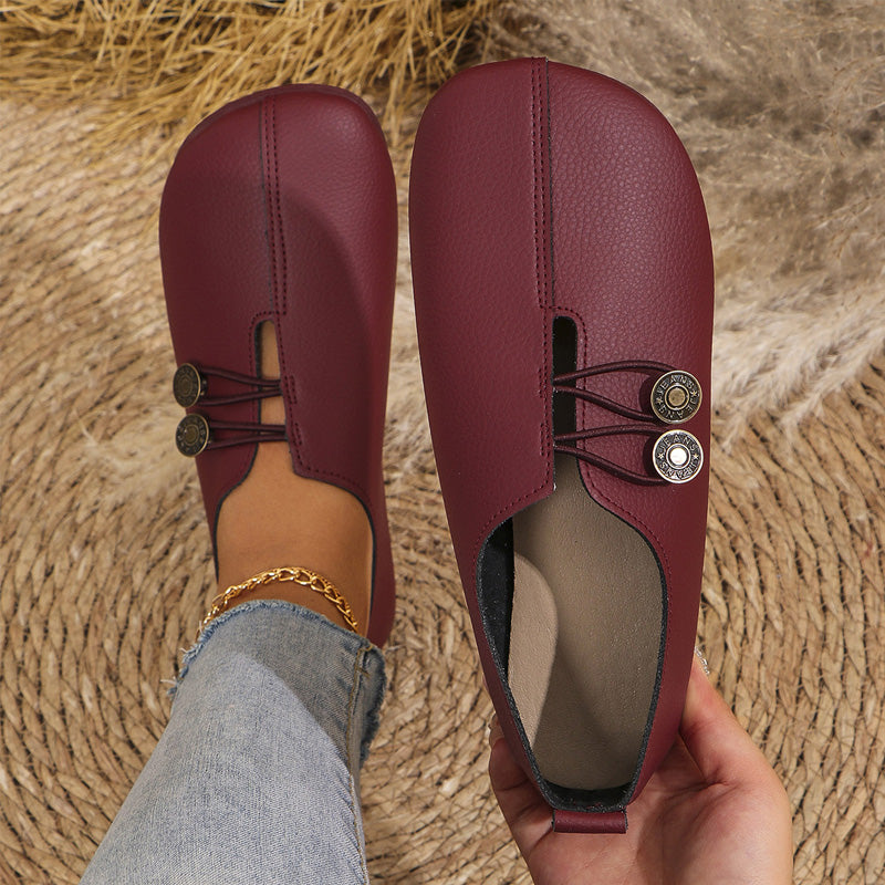 ✨ 🥿Women's 2025 New Soft Synthetic Leather Flat Shoes