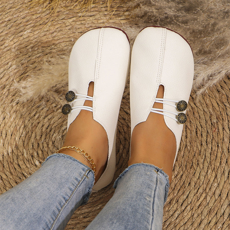 ✨ 🥿Women's 2025 New Soft Synthetic Leather Flat Shoes