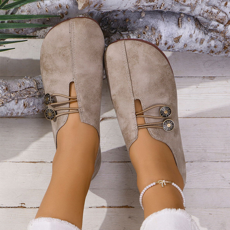 ✨ 🥿Women's 2025 New Soft Synthetic Leather Flat Shoes