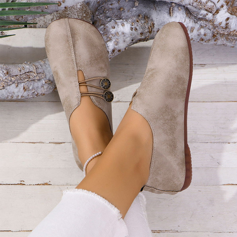 ✨ 🥿Women's 2025 New Soft Synthetic Leather Flat Shoes