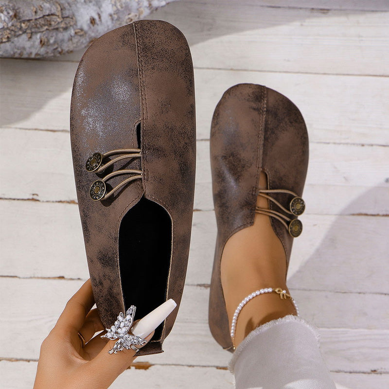 ✨ 🥿Women's 2025 New Soft Synthetic Leather Flat Shoes