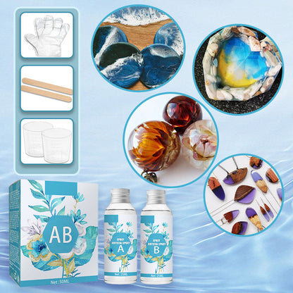 Clear Hard Epoxy Resin Adhesive Set
