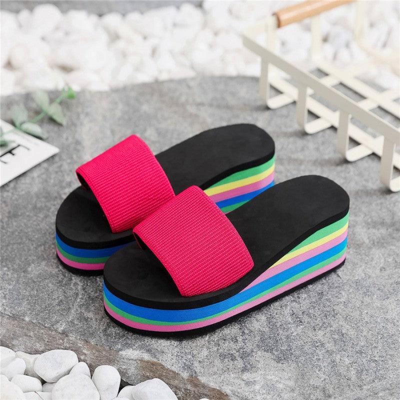 🌈Women's Casual Flip Flop with Rainbow Sole