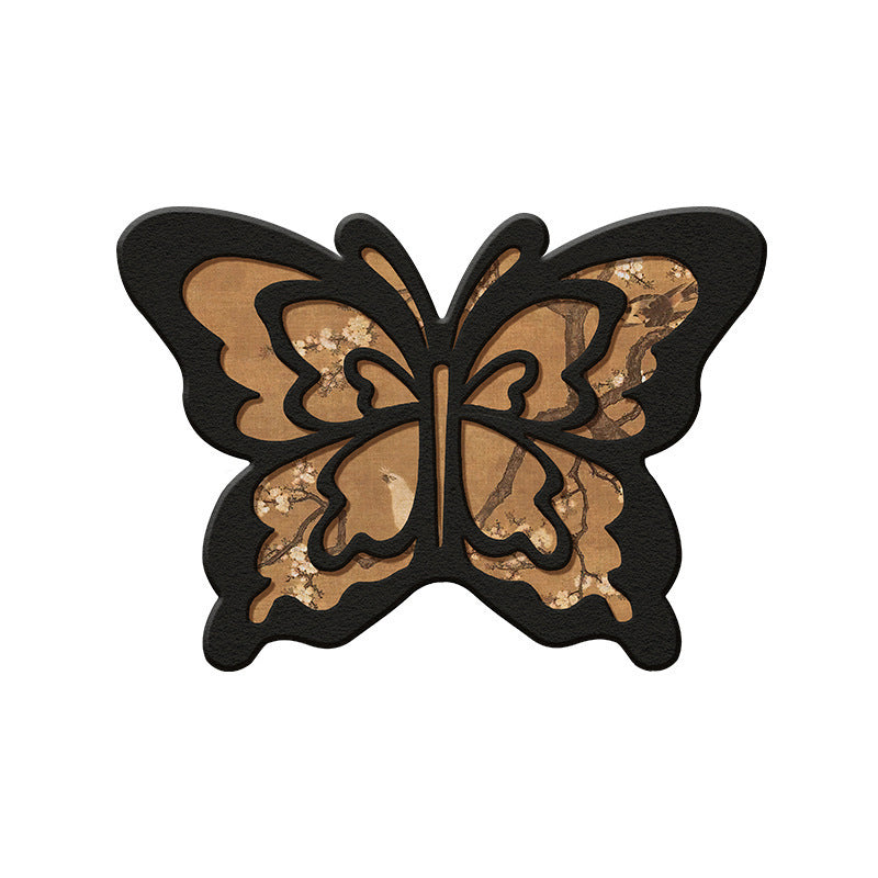 🏠 2025 New Product🦋Retro Butterfly Diatomite Mat – Quick Drying & Non-Slip
