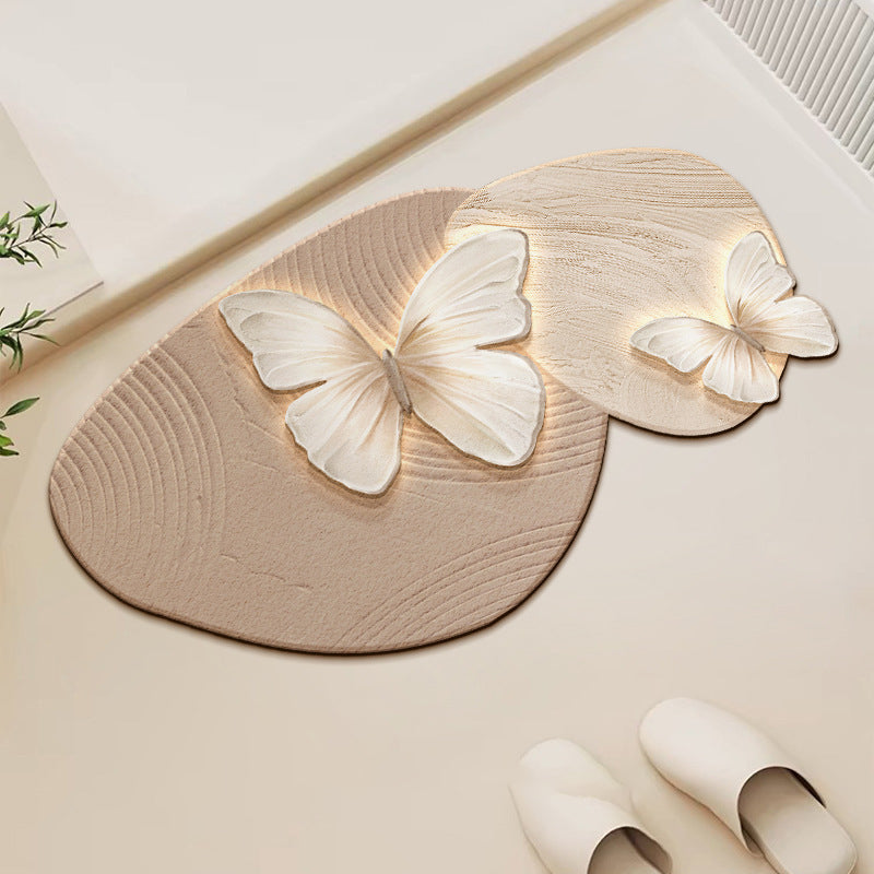 🏠 2025 New Product🦋Retro Butterfly Diatomite Mat – Quick Drying & Non-Slip