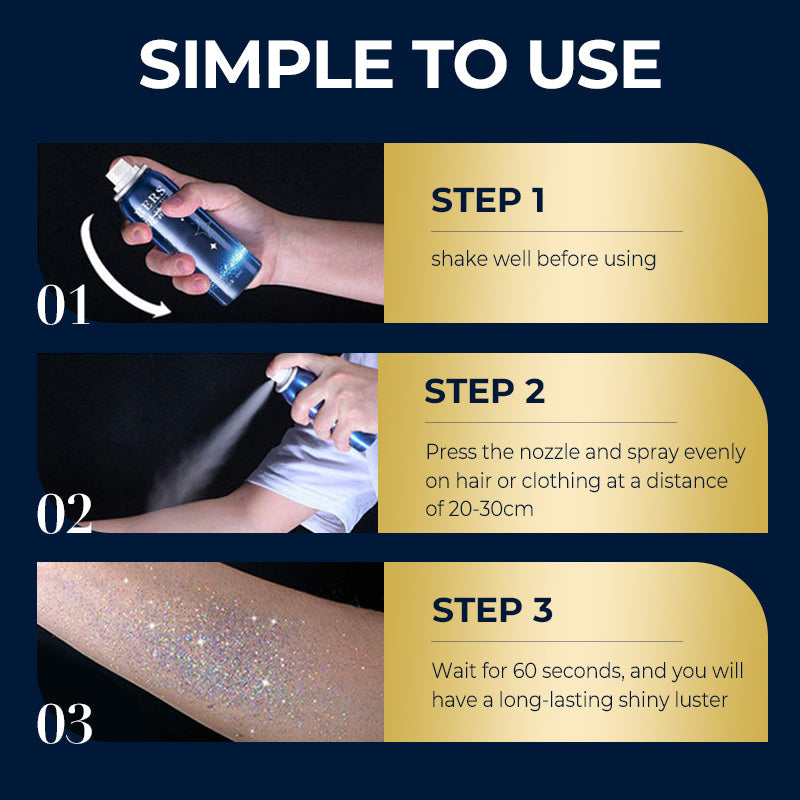 🔥Long-Lasting Shiny Body Glitter Spray