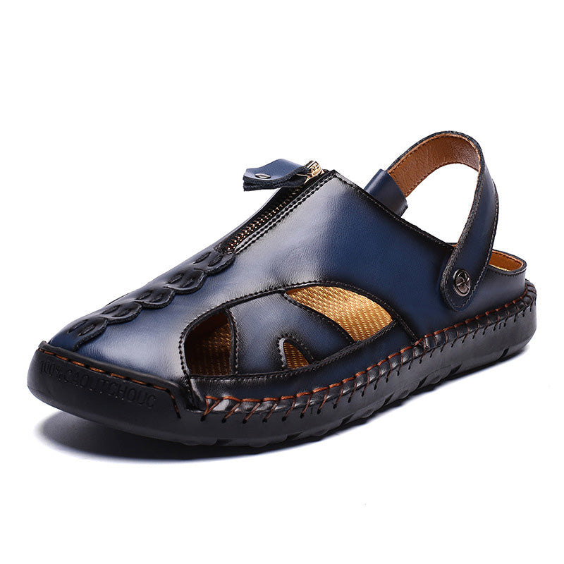 🏆Handmade In Genuine Leather🥇Men’s Casual Convertible Back Strap Sandals