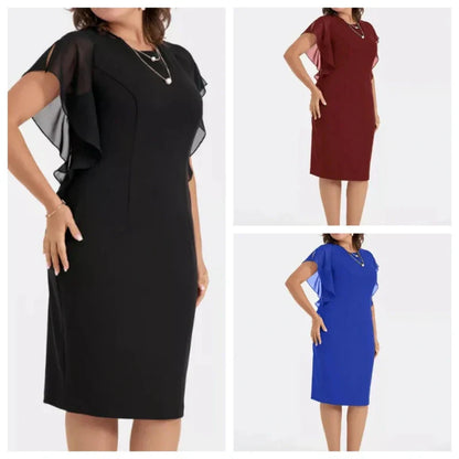 🎊 2025 Summer New Products🎊 Solid Round Neck Midi Dress