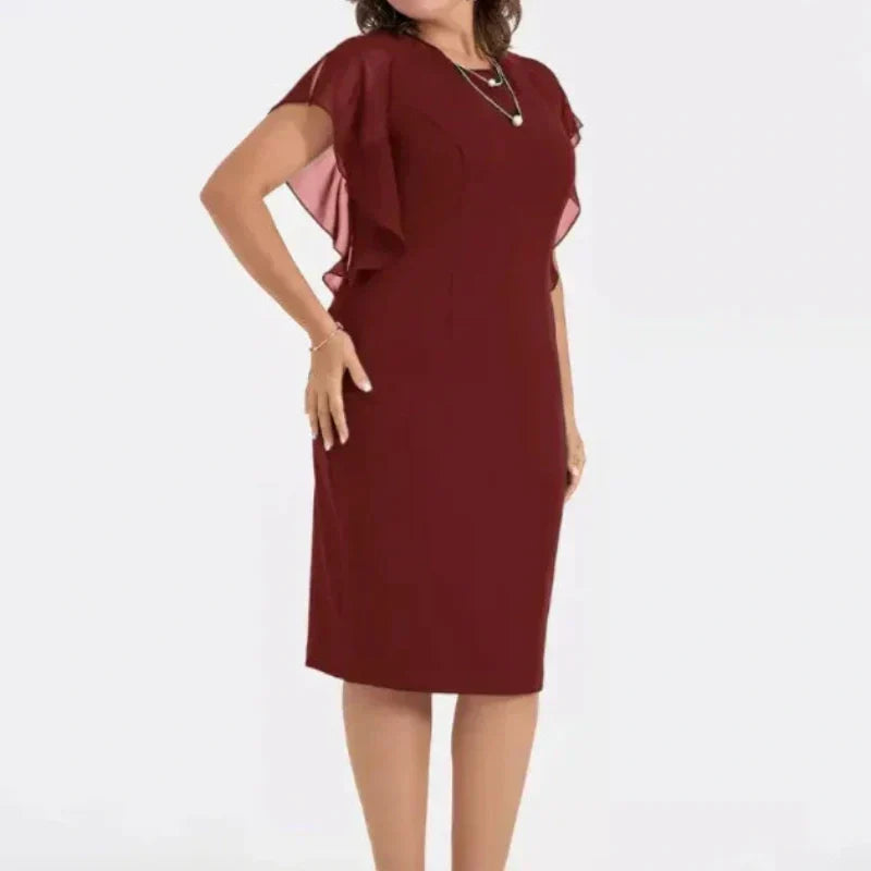🎊 2025 Summer New Products🎊 Solid Round Neck Midi Dress