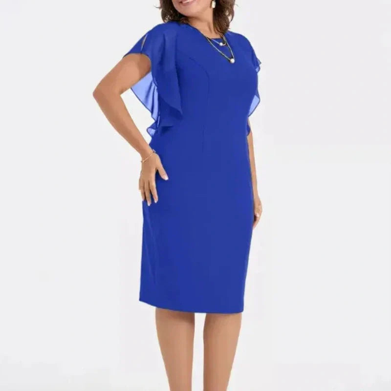 🎊 2025 Summer New Products🎊 Solid Round Neck Midi Dress