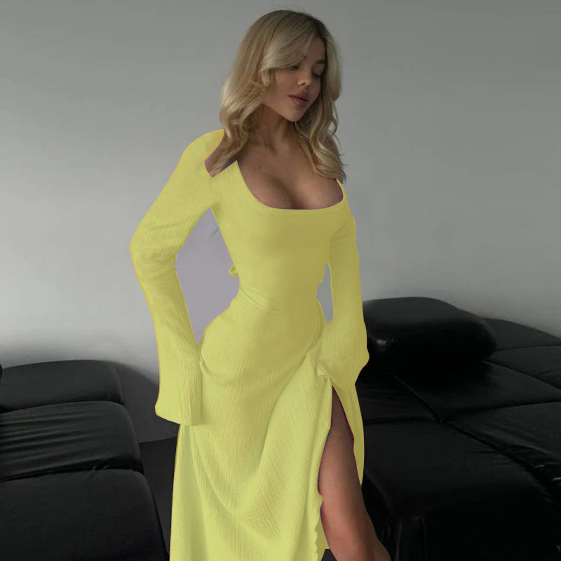 ✨50% OFF💃Women’s Square Neck Tie Waist A-Line Dress