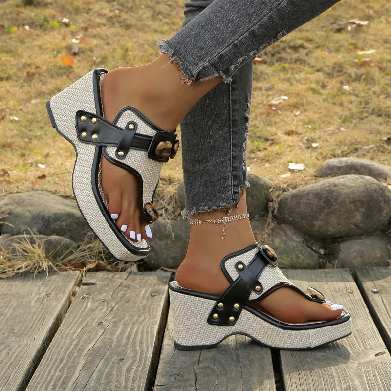 🔥2025 Summer Latest Fashion🔥Women's Bohemian Platform Slide Sandals