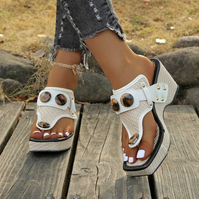 🔥2025 Summer Latest Fashion🔥Women's Bohemian Platform Slide Sandals