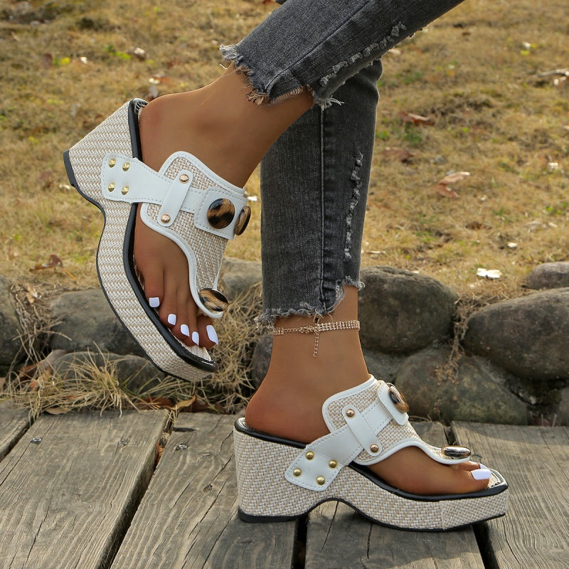 🔥2025 Summer Latest Fashion🔥Women's Bohemian Platform Slide Sandals