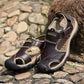 Men's Summer Casual Closed-Toe Hook And Loop Sandals