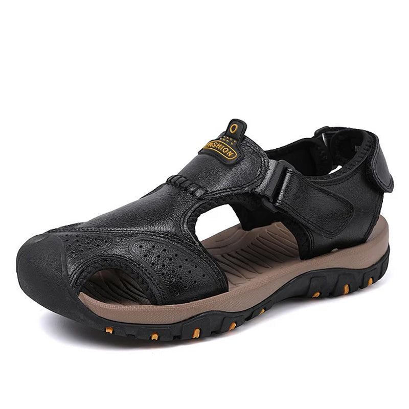 Men's Summer Casual Closed-Toe Hook And Loop Sandals