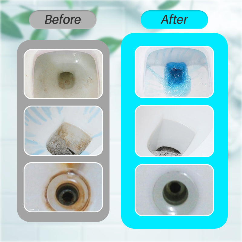 💥3-in-1 Toilet Bowl Cleaning Block – Deodorizes, Cleans, Sterilizes
