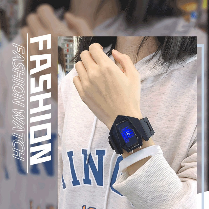 Creative Luminous Airplane Shape LED Watch