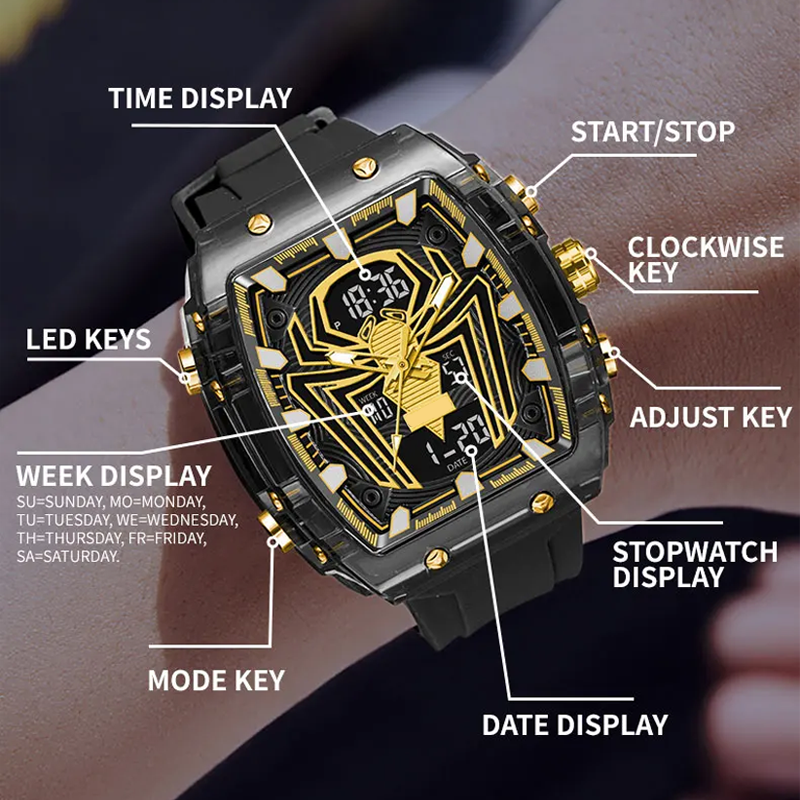 ⌚Stylish Multi-Function Quartz Watch🕷️