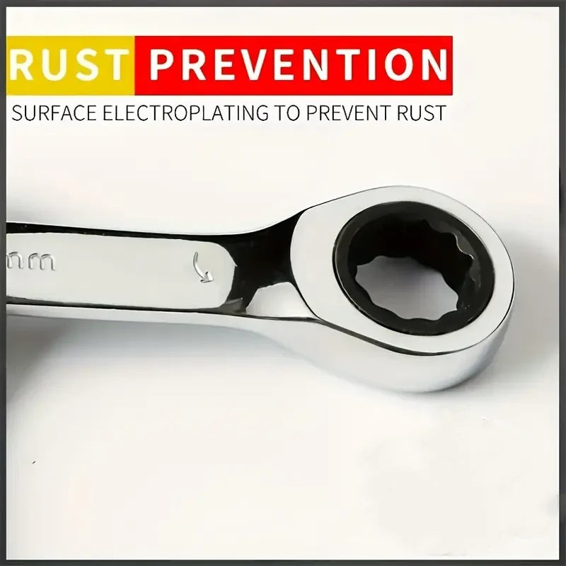 CR-V Steel Ratcheting Combination Wrench