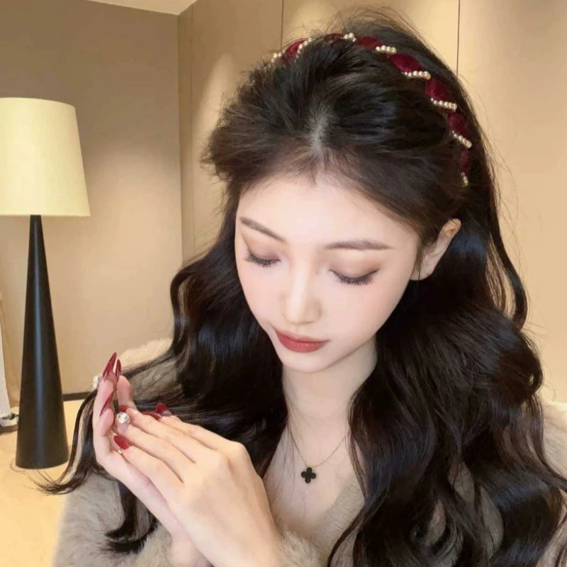Vintage High Cranium Artificial Pearl Hairband