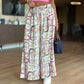 Women’s Casual Printed Wide-Leg Pants with Pockets
