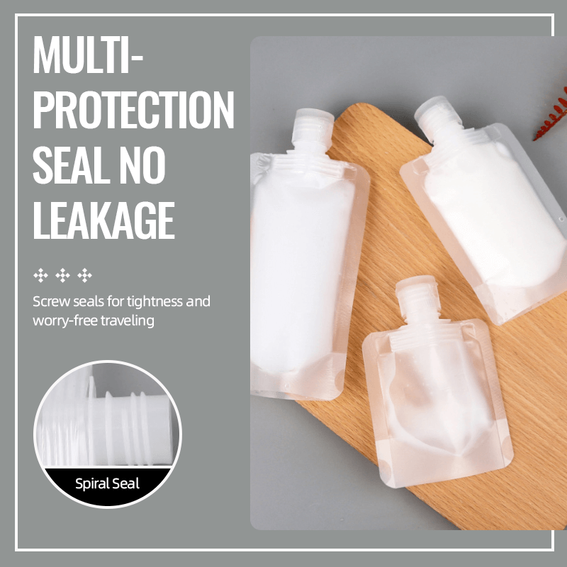 (🌷Super practical stuff ) Portable Travel Fluid Makeup Packing Bag(10 Pcs）