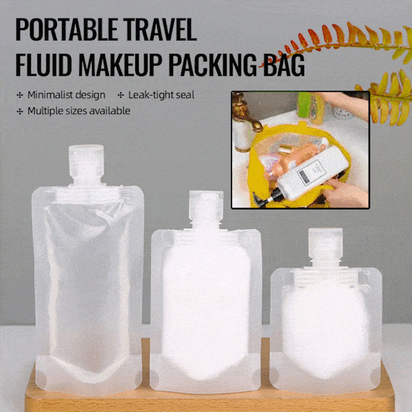 (🌷Super practical stuff ) Portable Travel Fluid Makeup Packing Bag(10 Pcs）