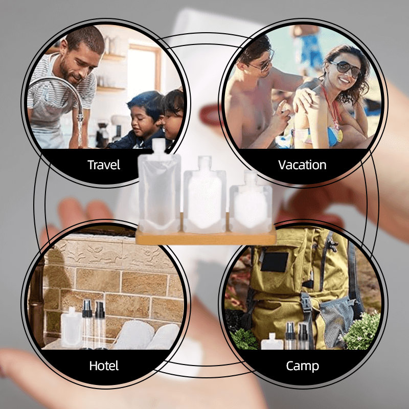 (🌷Super practical stuff ) Portable Travel Fluid Makeup Packing Bag(10 Pcs）