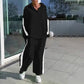 Color-Blocking Casual Top & Pants Set