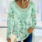 🛍️Time-limited Special⏰Women's Elegant Lace Trim Long Sleeve Blouse