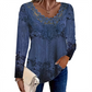 🛍️Time-limited Special⏰Women's Elegant Lace Trim Long Sleeve Blouse