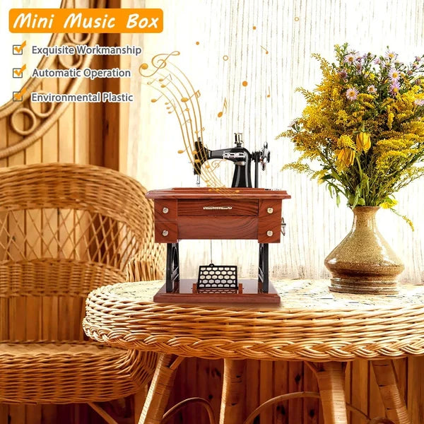 🪗Time Limit Sale 50% OFF - Wood Mini Sewing Machine Music Box – welfareis