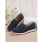 Casual Suede-like Upper Thick Sole Loafers