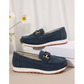 Casual Suede-like Upper Thick Sole Loafers