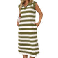 Women's Casual Striped Sleeveless Dress