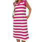 Women's Casual Striped Sleeveless Dress