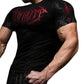 Venom print fitness shirt highlights your muscle definition.