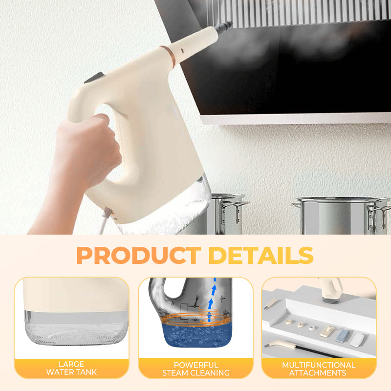 🏠✨💨 Portable Multifunction Steam Cleaner - 50% Off! 💨 ⚡ With Accessories - Easily clean the whole house!