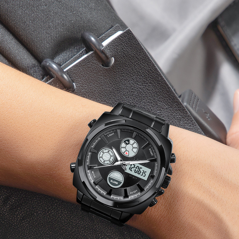 💎Men’s Analog Digital Steel Watch with Alarm