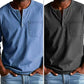 Men's Fashion Vintage Distressed Pocket Long-Sleeve Shirt