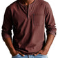 Men's Fashion Vintage Distressed Pocket Long-Sleeve Shirt