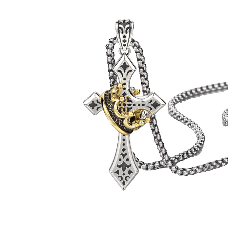 🎁Buy 1 Get 1 Free🔥✝️Vintage Crown Cross Necklace
