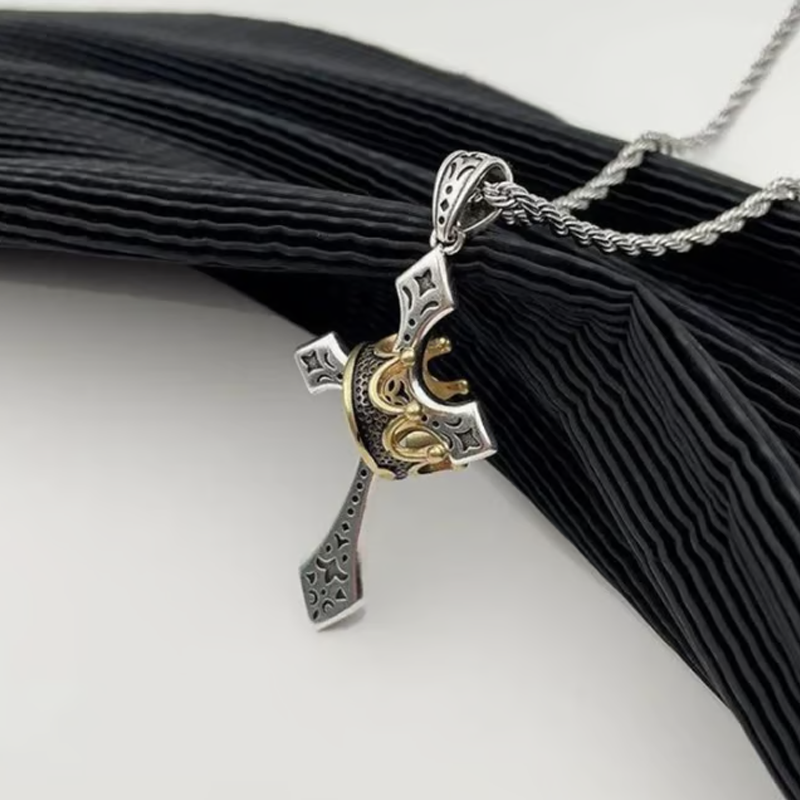 🎁Buy 1 Get 1 Free🔥✝️Vintage Crown Cross Necklace