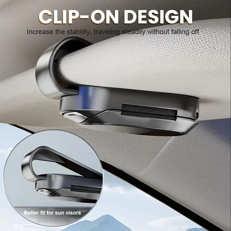 Multifunctional sunglasses holder to the car's sunscreen