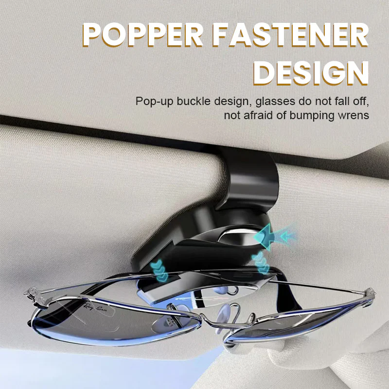 Multifunctional sunglasses holder to the car's sunscreen