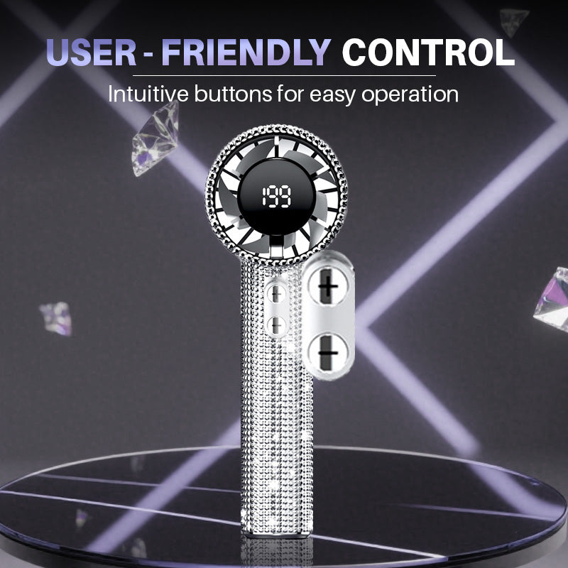 💎✨Shiny Rhinestone Handheld High-Speed Fan