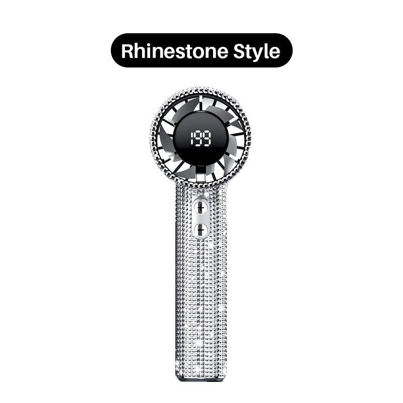 💎✨Shiny Rhinestone Handheld High-Speed Fan