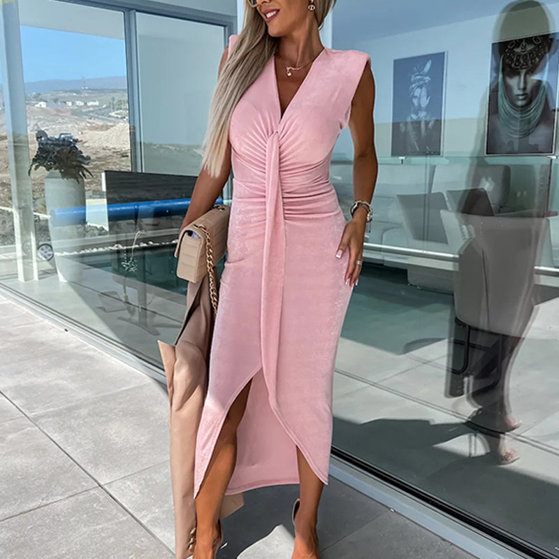 🌴✨V-Neck Slimming Sleeveless Dress